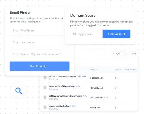 add emails from domain search